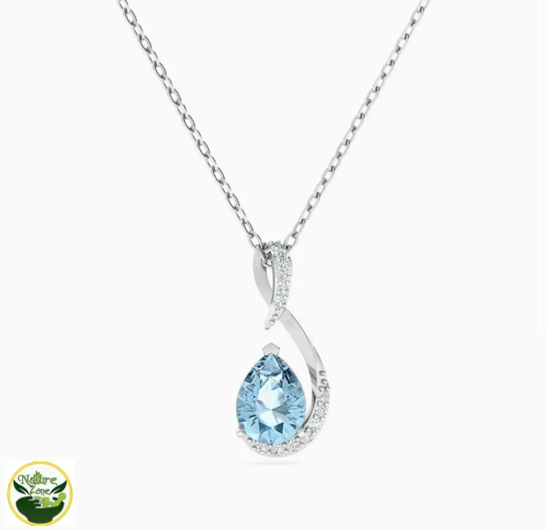 halo-tear-drop.webp Halo Teardrop Silver Necklace Price in Pakistan - Image 1