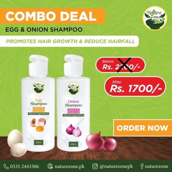 Egg and Onion Shampoo Combo Deal! Best Price in Pakistan